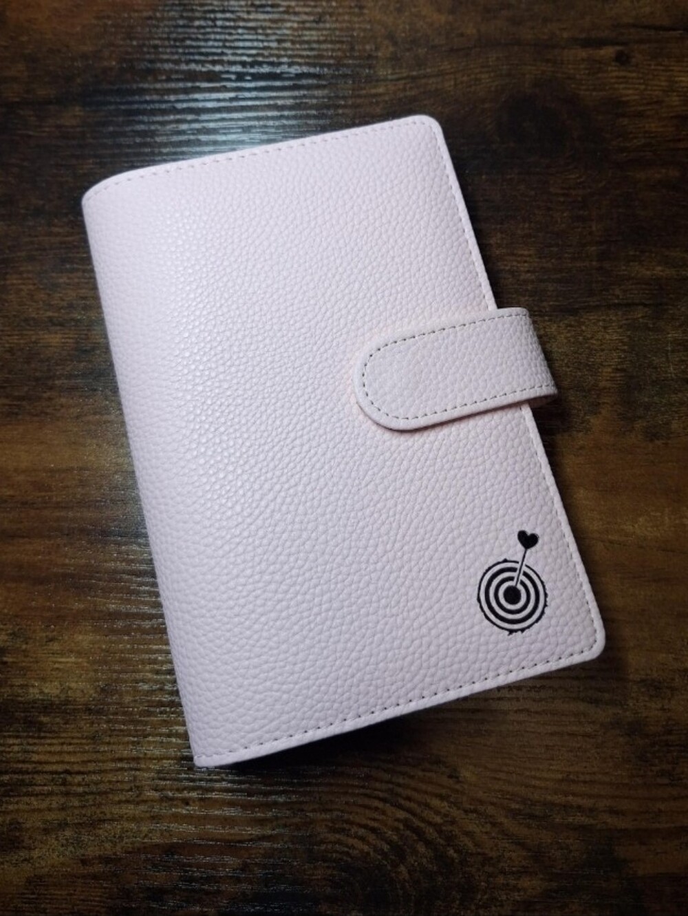 Pale Pink A6 Cash Wallet with Black Rings, Navy Cash Wallet, A6 Budget Binder